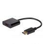 Akyga AK-AD-11 pārveidotāja adapteris ar kabeli DisplayPort spraudnis – HDMI ligzda, 15 cm, melns
