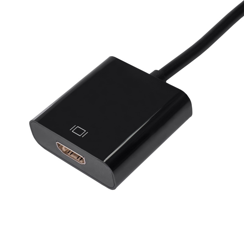 Akyga AK-AD-11 pārveidotāja adapteris ar kabeli DisplayPort spraudnis – HDMI ligzda, 15 cm, melns