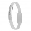 Akyga AK-AD-34 USB kabelis aproces formā, micro USB-B (m) / USB-A, USB 2.0, 23 cm, balts