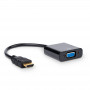 Akyga AK-AD-42 adapteris ar kabeli HDMI (spraudnis) – VGA (ligzda), Full HD, 15 cm