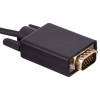 Akyga AK-AV-17 USB-C (M) uz VGA (M) kabelis, Full HD, 1,5 m, melns