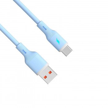 Akyga AK-USB-63 USB kabelis USB-A (m) / USB-C (m), USB 2.0, 18W, 1 m, zils, silikona