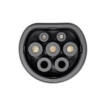 Akyga AK-SC-E04 Type 2 (IEC 62196-2) elektromobiļa uzlādes savienotājs, ligzdas tipa, 1 fāze, 32 A, zils