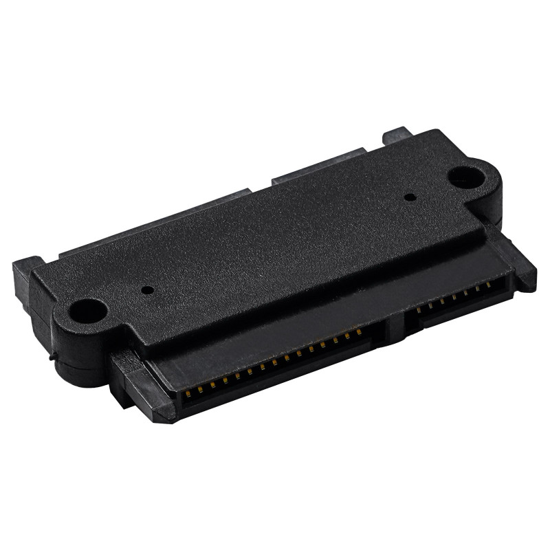 Akyga AK-CA-83 SATA 22 kontaktu (15+7) adapteris ligzda – spraudnis, melns
