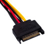 Akyga AK-CA-11 SATA barošanas (M) uz Molex (F) adaptera kabelis, 15 cm