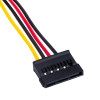Akyga AK-CA-16 Molex (M) uz 2x SATA barošanas (F) sadalītāja kabelis, 15 cm