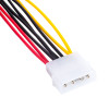Akyga AK-CA-16 Molex (M) uz 2x SATA barošanas (F) sadalītāja kabelis, 15 cm