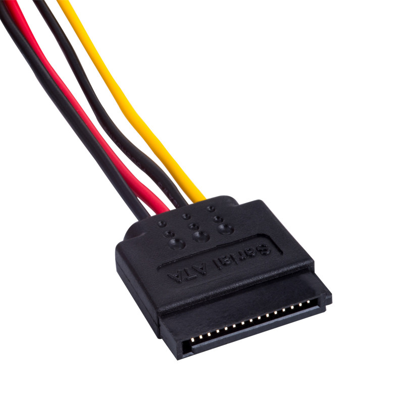 Akyga AK-CA-31 SATA barošanas sadalītājs, SATA (spraudnis) – 2x SATA (ligzda), 2x 15 cm