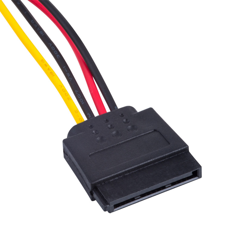 Akyga AK-CA-31 SATA barošanas sadalītājs, SATA (spraudnis) – 2x SATA (ligzda), 2x 15 cm