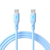 Akyga AK-USB-68 USB kabelis USB-C (m) / USB-C (m), USB 2.0, 60W, 1 m, zils, silikona