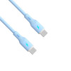 Akyga AK-USB-68 USB kabelis USB-C (m) / USB-C (m), USB 2.0, 60W, 1 m, zils, silikona