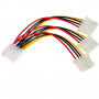Akyga AK-CA-40 Molex barošanas sadalītājs, Molex (spraudnis) – 3x Molex (ligzda), 3x 15 cm