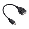 Akyga AK-AD-09 Micro USB-B (M) uz USB-A (F) OTG adaptera kabelis, 15 cm, melns