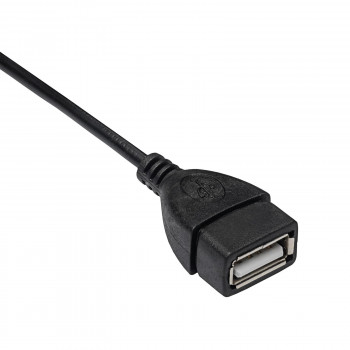 Akyga AK-AD-09 Micro USB-B (M) uz USB-A (F) OTG adaptera kabelis, 15 cm, melns