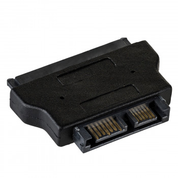 Akyga AK-CA-53 Slim SATA (spraudnis) – SATA 22 kontaktu (ligzda) adapteris, melns