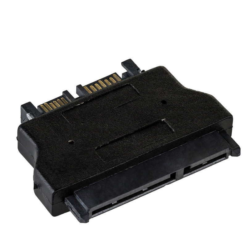 Akyga AK-CA-53 Slim SATA (spraudnis) – SATA 22 kontaktu (ligzda) adapteris, melns