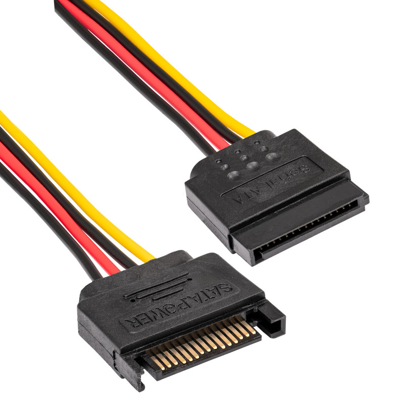 Akyga AK-CA-41 SATA barošanas sadalītājs, SATA (spraudnis) – 3x SATA (ligzda), 3x 15 cm