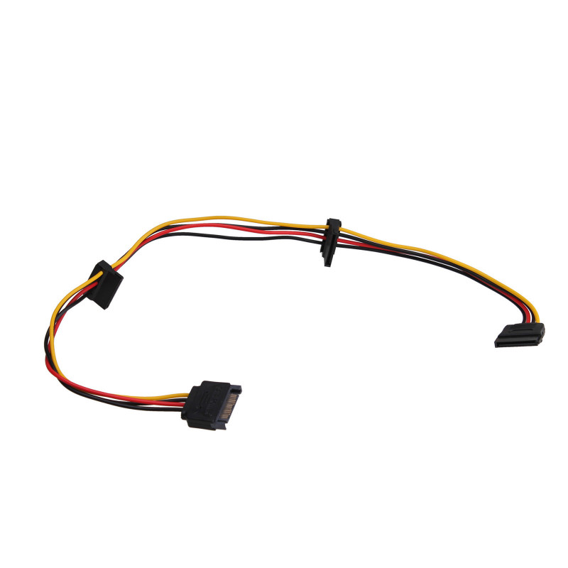 Akyga AK-CA-41 SATA barošanas sadalītājs, SATA (spraudnis) – 3x SATA (ligzda), 3x 15 cm