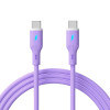 Akyga AK-USB-70 USB kabelis USB-C (m) / USB-C (m), USB 2.0, 60W, 1 m, violets, silikona