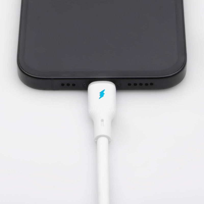 Akyga AK-USB-59 USB kabelis USB-A (m) / USB-C (m), USB 2.0, 12W, 1 m, balts, silikona