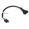 Akyga AK-CA-75 iekšējais USB 2.0 9 kontaktu (M) uz USB 3.0 19 kontaktu (F) mātesplates adaptera kabelis, 20 cm, melns