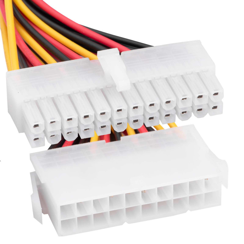 Akyga AK-CA-66 ATX barošanas adaptera kabelis 20 kontaktu (ligzda) – 24 kontaktu (20+4) (spraudnis), 15 cm