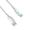 Akyga AK-USB-60 USB kabelis USB-A (m) / USB-C (m), USB 2.0, 12W, 1,8 m, balts, silikona