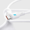 Akyga AK-USB-60 USB kabelis USB-A (m) / USB-C (m), USB 2.0, 12W, 1,8 m, balts, silikona