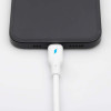 Akyga AK-USB-60 USB kabelis USB-A (m) / USB-C (m), USB 2.0, 12W, 1,8 m, balts, silikona