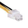 Akyga AK-CA-78 ATX P4 4 kontaktu barošanas pagarinājuma kabelis, 4 kontaktu (F) uz 4 kontaktu (M), 23 cm