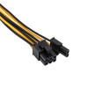 Akyga AK-CA-82 PCIe 8 kontaktu (6+2) barošanas pagarinājuma kabelis, 6+2 kontaktu (M) uz 8 kontaktu (F), 40 cm