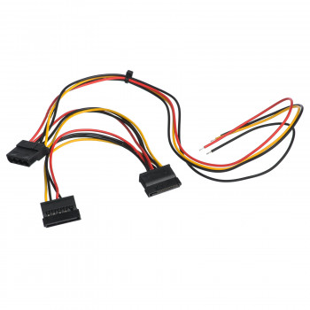 Akyga AK-SC-24 datora barošanas bloka servisa kabelis Molex (ligzda) / 2x SATA (ligzda), 40 / 15 / 15 cm