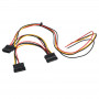 Akyga AK-SC-24 datora barošanas bloka servisa kabelis Molex (ligzda) / 2x SATA (ligzda), 40 / 15 / 15 cm