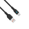 Akyga AK-USB-62 USB kabelis USB-A (m) / USB-C (m), USB 2.0, 18W, 1 m, melns, silikona