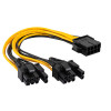 Akyga AK-CA-81 PCIe 8-pin uz 2x PCIe 6+2-pin barošanas sadalītāja kabelis