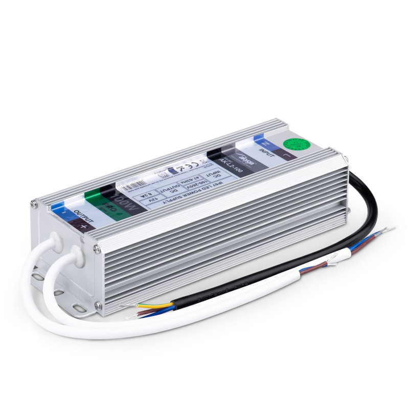 Akyga AK-L2-100 hermētisks impulsu LED barošanas bloks 12 V, 8,3 A, 100 W, IP67