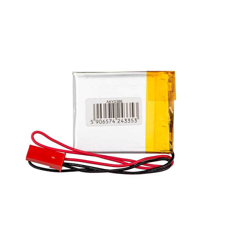 Akyga AKY0386 LP403035 Li-Po akumulators 3,7 V 400 mAh ar PCM, JST 2,54 mm 2 kontaktu savienotājs, 150 mm vadi