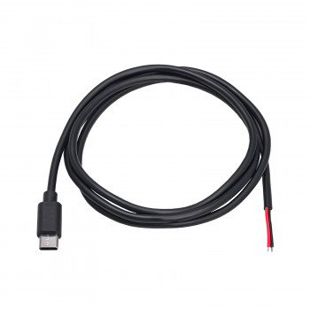 Akyga AK-SC-38 USB-C (spraudnis) servisa kabelis ar atvērtu galu, 10 W (5 V / 2 A), 1 m, melns