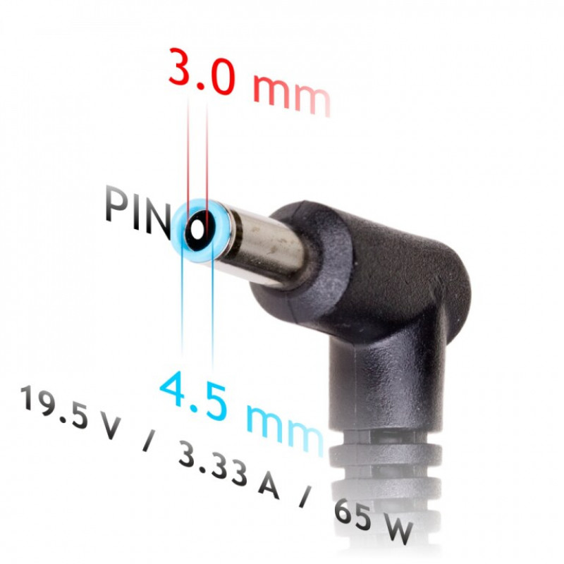 Akyga AK-ND-40 auto klēpjdatora lādētājs 19,5 V / 3,33 A, 65 W, 4,5 x 3,0 mm + tapa, saderīgs ar HP
