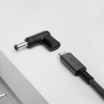 Akyga AK-ND-C02 USB-C – DC 5,5 x 2,1 mm adapteris klēpjdatora uzlādei, 18,5-20 V, 100 W