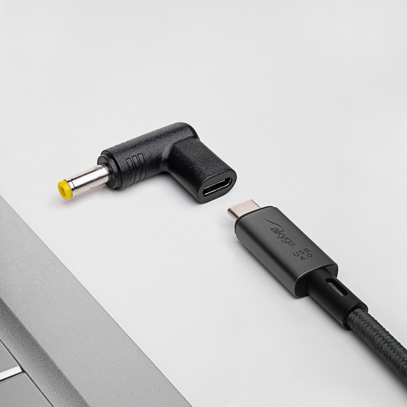 Akyga AK-ND-C03 USB-C – DC 4,8 x 1,7 mm adapteris klēpjdatora uzlādei, 18,5-20 V, 100 W