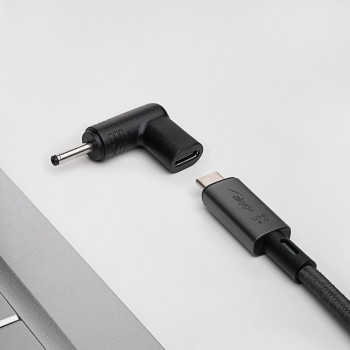 Akyga AK-ND-C06 USB-C – DC 3,0 x 1,0 mm adapteris klēpjdatora uzlādei, 18,5-20 V, 100 W
