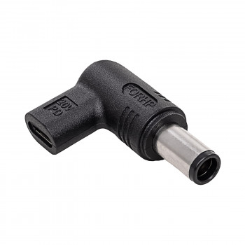 Akyga AK-ND-C07 USB-C – DC 7,4 x 5,0 mm + tapa adapteris klēpjdatora uzlādei, 18,5-20 V, 100 W, saderīgs ar HP