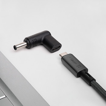 Akyga AK-ND-C10 USB-C – DC 4,5 x 3,0 mm + tapa adapteris klēpjdatora uzlādei, 18,5-20 V, 100 W, saderīgs ar Dell