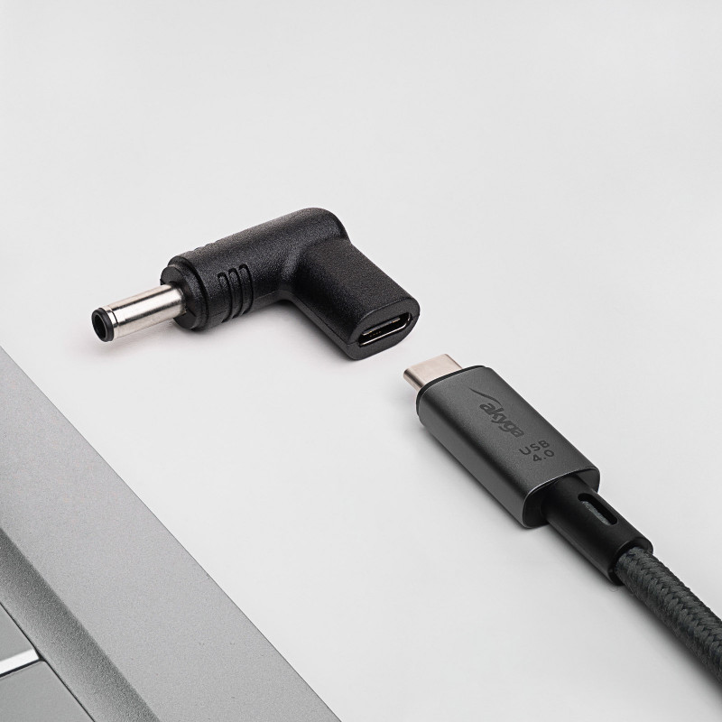 Akyga AK-ND-C10 USB-C – DC 4,5 x 3,0 mm + tapa adapteris klēpjdatora uzlādei, 18,5-20 V, 100 W, saderīgs ar Dell