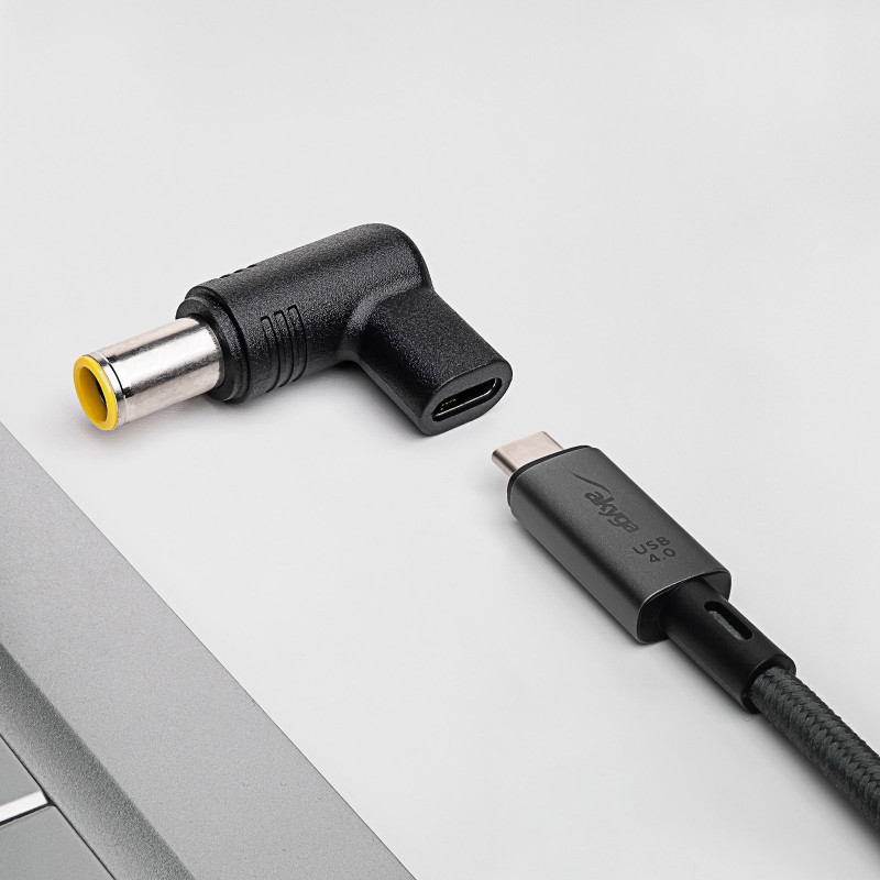 Akyga AK-ND-C12 USB-C – DC 7,9 x 5,5 mm + tapa adapteris klēpjdatora uzlādei, 18,5-20 V, 100 W