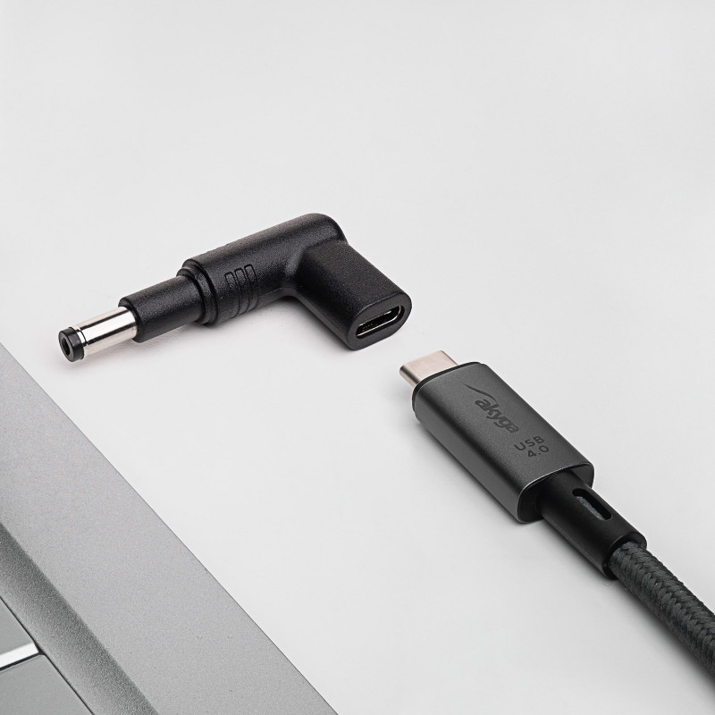Akyga AK-ND-C13 USB-C – DC 4,8 x 1,7 mm adapteris klēpjdatora uzlādei, 18,5-20 V, 100 W