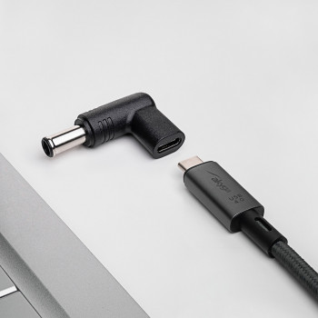 Akyga AK-ND-C14 USB-C – DC 6,5 x 4,4 mm + tapa adapteris klēpjdatora uzlādei, 18,5-20 V, 100 W