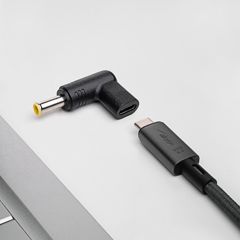 Akyga AK-ND-C16 USB-C – DC 5,5 x 3,0 mm + tapa adapteris klēpjdatora uzlādei, 18,5-20 V, 100 W