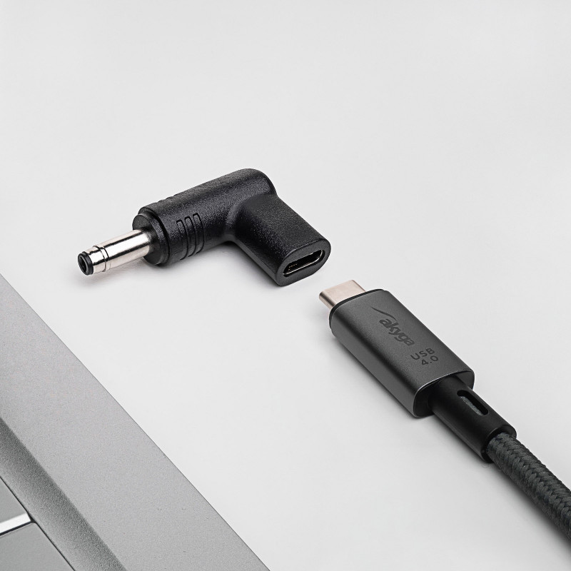 Akyga AK-ND-C17 USB-C – DC 4,8 x 1,7 mm adapteris klēpjdatora uzlādei, 18,5-20 V, 100 W
